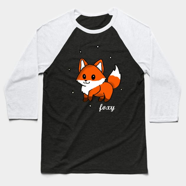 Foxy Baseball T-Shirt by deadlydelicatedesigns